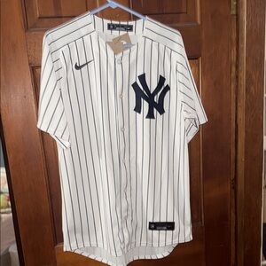 Nike Men's White Pinstripe Shirt
